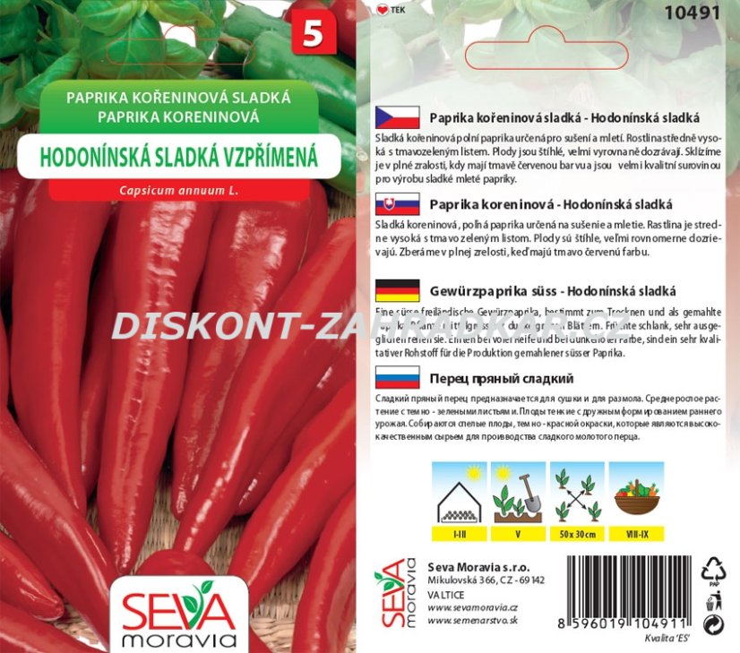 10491 Paprika Hodonínská sl. 0,5g / 2104