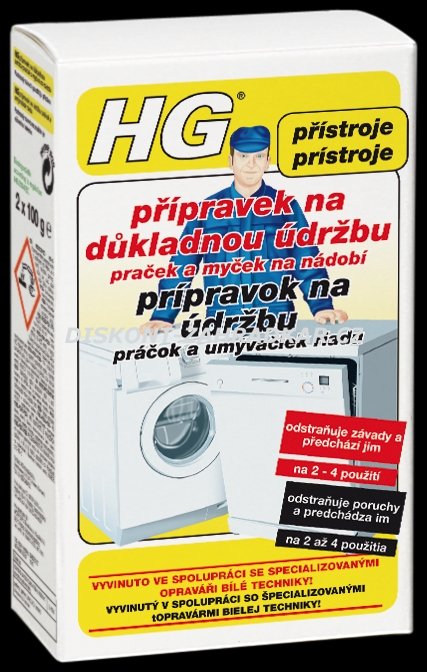 HG 24802 Přípravek na důkladnou údržbu praček a myček na nádobí 200g