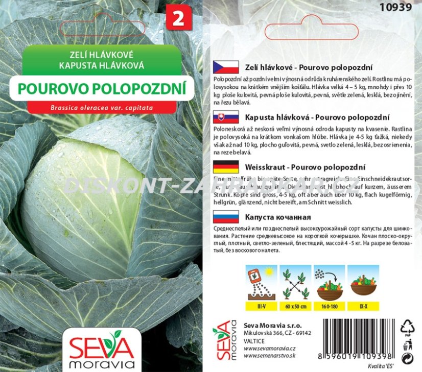 10939 Zelí Pourovo Polopozdní 0,8g / 3405