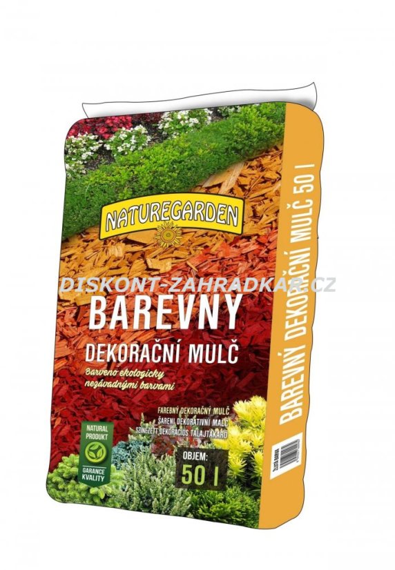 Dekorativní barevný mulč 50l žlutý