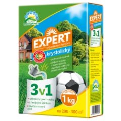 Krystalické trávníkové hnojivo EXPERT 3v1  1kg
