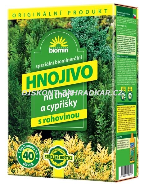 Biomin hnojivo na thuje a cypřišky 1kg Biomin hnojivo na thuje a cypřišky 1kg