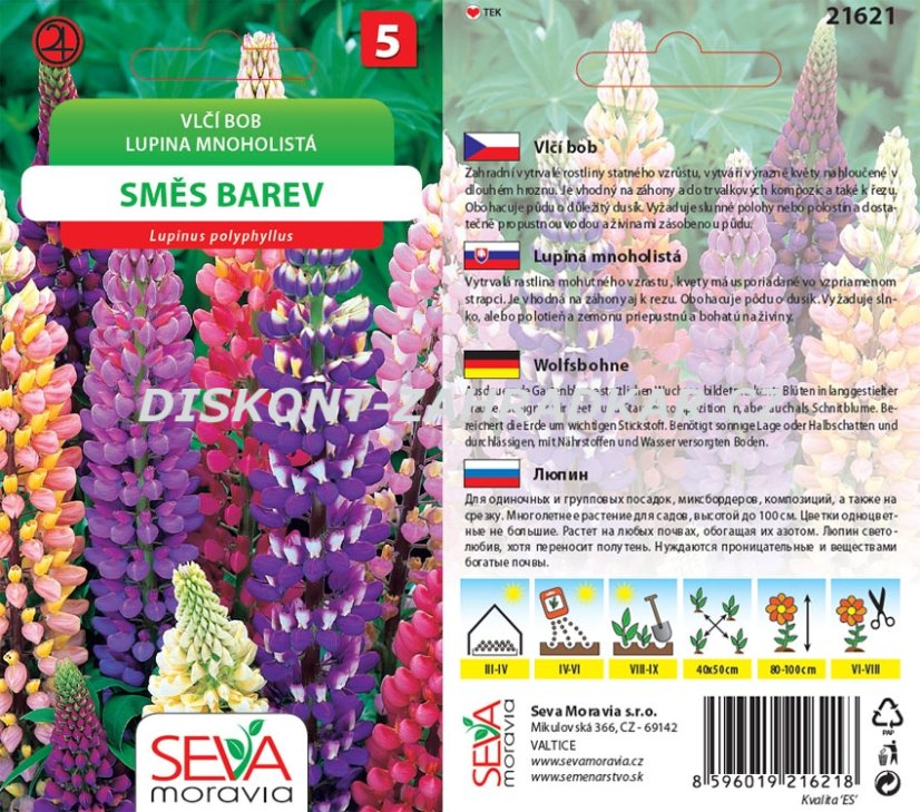 21621 Vlčí bob Rusellův 1g / 4401