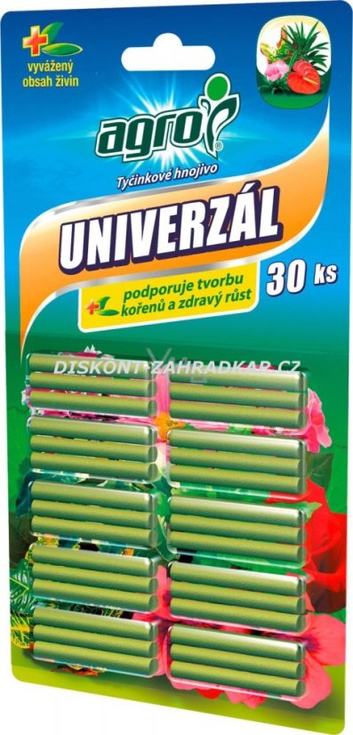AGRO Univerzální tyčinkové hnojivo 30 ks AGRO Univerzální tyčinkové hnojivo 30 ks