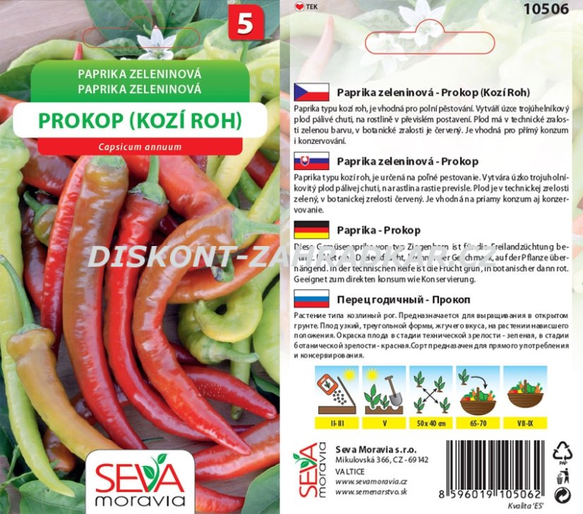 10506 Paprika Prokop Kozí roh 0,5g / 2105