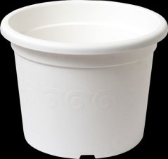 Plastia květináč Narcis 28 cm bílý
