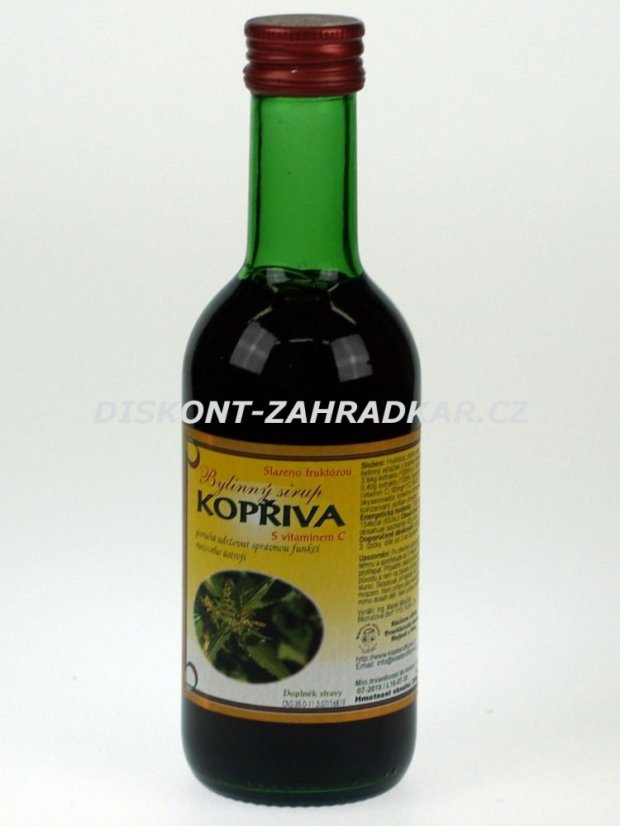 Bylinný fruktózový sirup KOPŘIVA 290 g