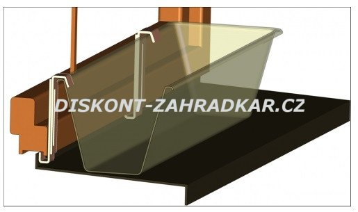 Držák truhlíku na parapet - Fixpot kovový terakota (2ks)