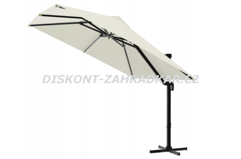 Boční slunečník Mini ROMA 2,5x2,5m BÉŽOVÝ/ CH5385