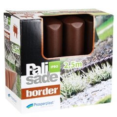 Palisáda s obrubou - Hnědá 2,5m