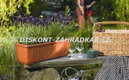 Samozavlažovací truhlík SIESTA Lux 80 cm - Terakota
