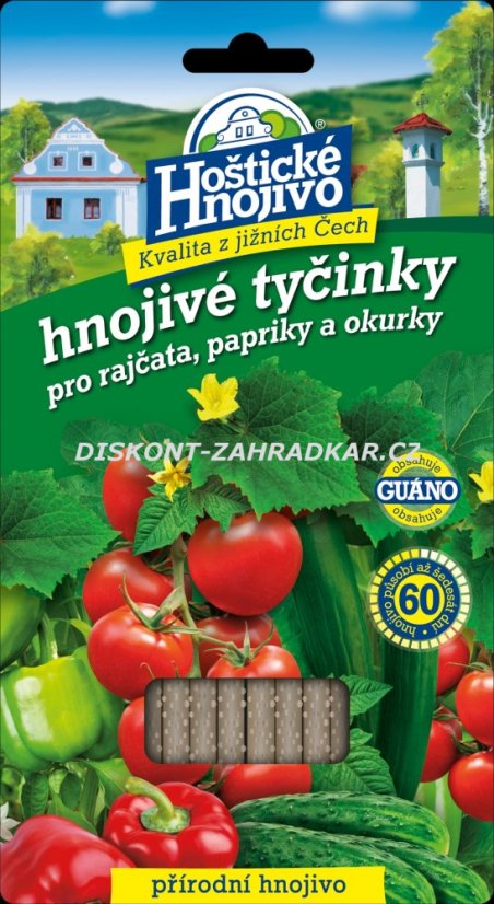 Hoštické tyčinkové hnojivo pro rajčata, papriky a okurky 20ks