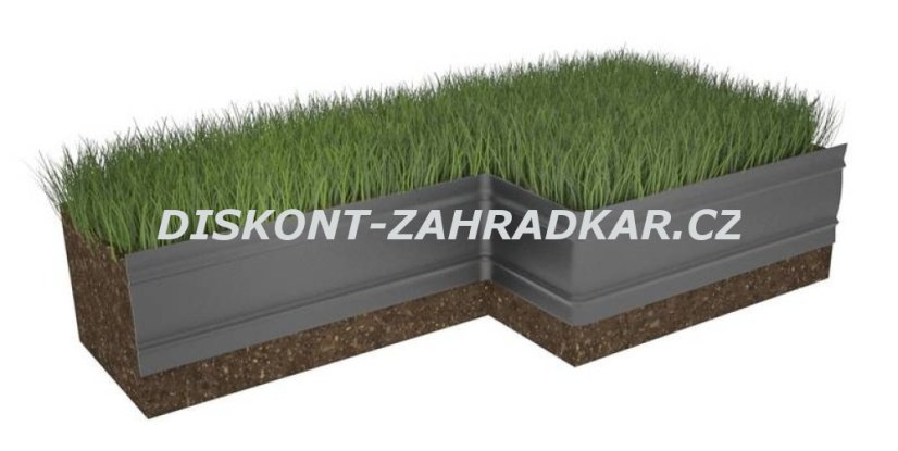 Neviditelný obrubník - Obrubník zahradní skrytý 12 m / 12 cm černý