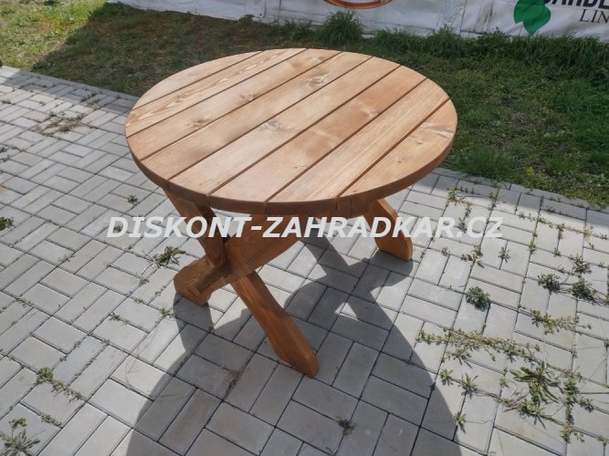 Dřevěná sestava zahradního nábytku Kulatý stůl + 4 židle TEAK