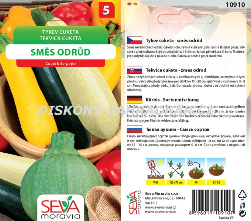 10910 Tykev cuketa Směs odrůd 10s / 3307