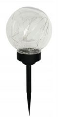 Solární lampa NARCIS černá transparentní 15x15x41cm / CH5259