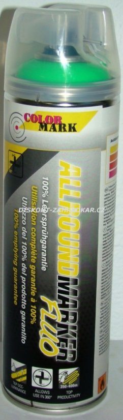 Sprej Allroundmarker Fluo 360° 500ml - zelená Sprej Allroundmarker Fluo 360° 500ml - zelená