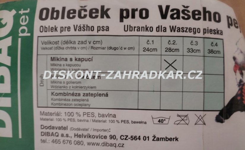Mikina s kapucí č. 2 28cm červená/béžová