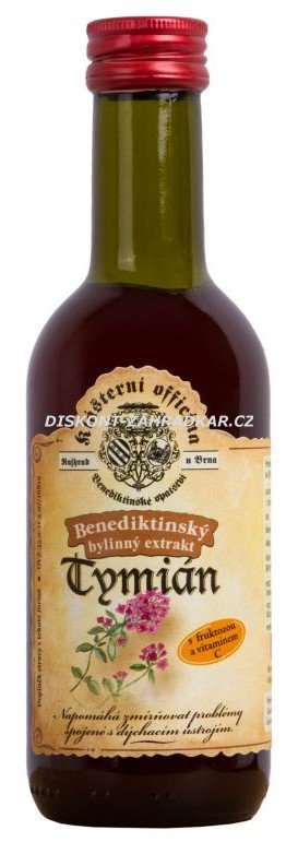 Bylinný fruktózový sirup TYMIÁN 290 g