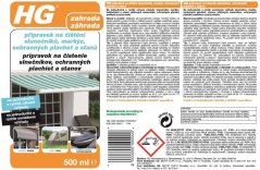 HG 61505 Přípravek na čištění slunečníků, markýz, ochranných plachet a stanů 500ml