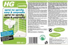 HG 14705 Sprej na sprchy, vany & umyvadla 500ml
