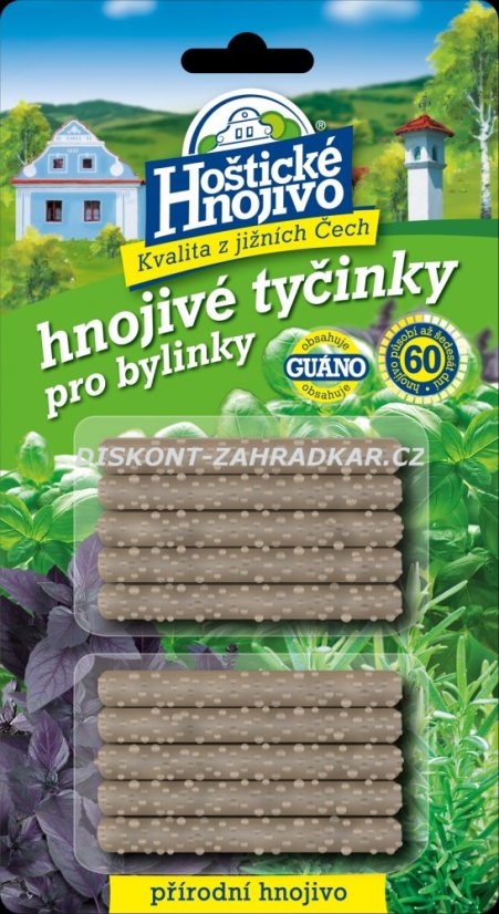 Hoštické tyčinkové hnojivo pro bylinky 10ks