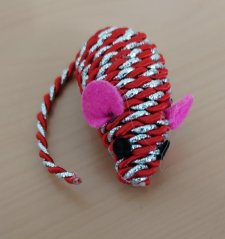 Hračka pro kočky myš 3120 Twisty červená