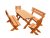 Dřevěná sestava zahradního nábytku 160cm barva TEAK