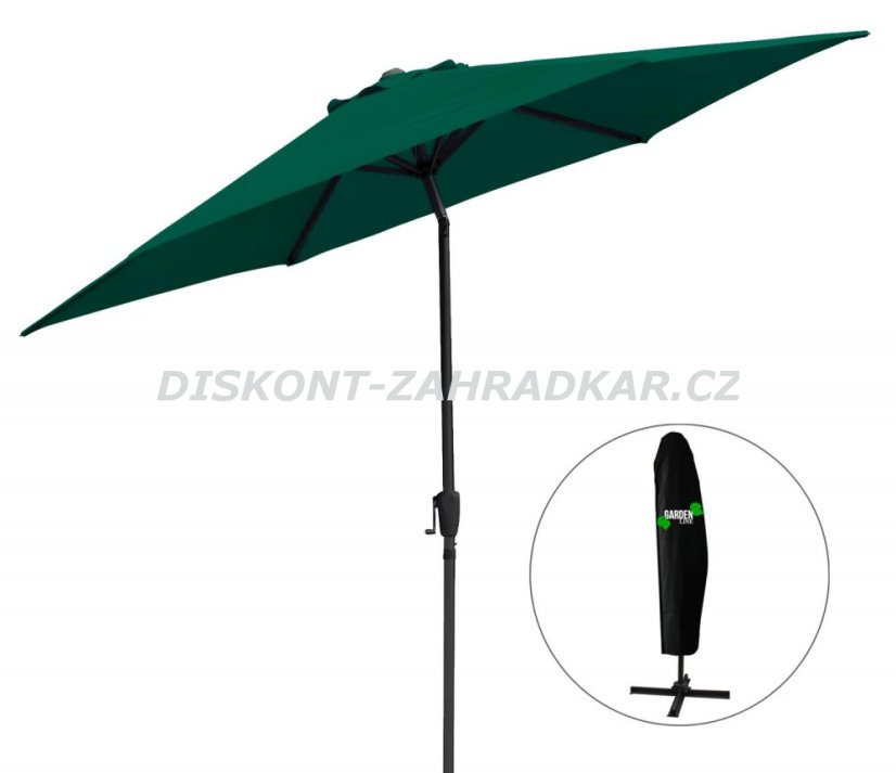 Zahradní slunečník 3m ZELENÝ / CH2569