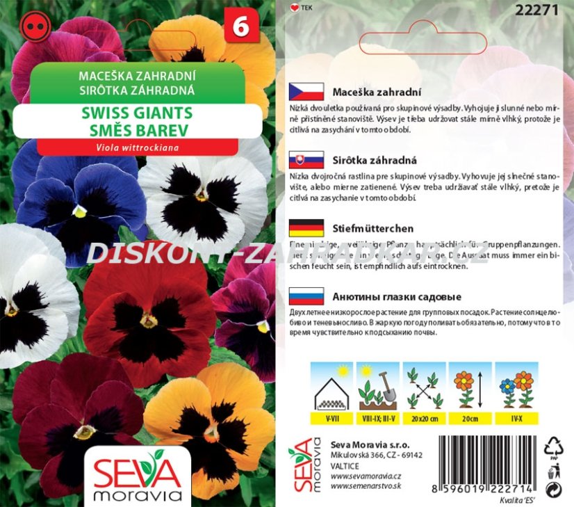 22271 Maceška Swiss Giants směs 0,2g / 4405 22271 Maceška Swiss Giants směs 0,2g / 4405