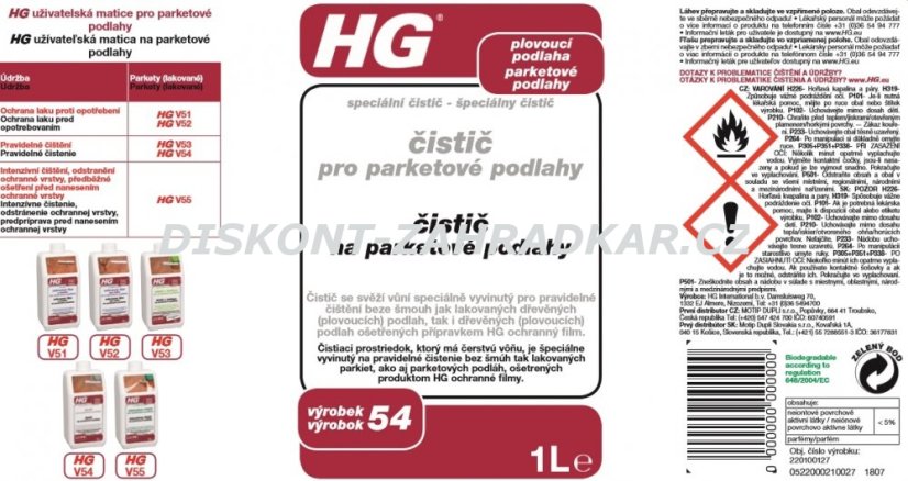 HG 22010 Čistič pro parketové podlahy 1000ml
