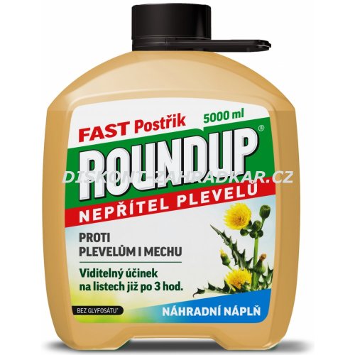 Roundup FAST 5l proti plevelům i mechu bez glyfosátu náhr. náplň