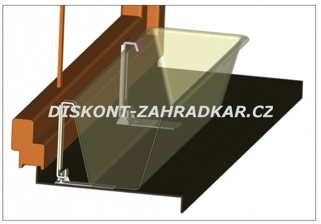 Držák truhlíku na parapet - Fixpot kovový antracit (2ks)