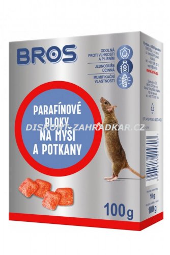Bros Parafínové bloky na myši a potkany 100g