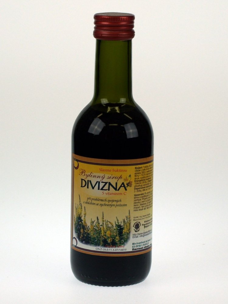 Bylinný fruktózový sirup DIVIZNA 290 g