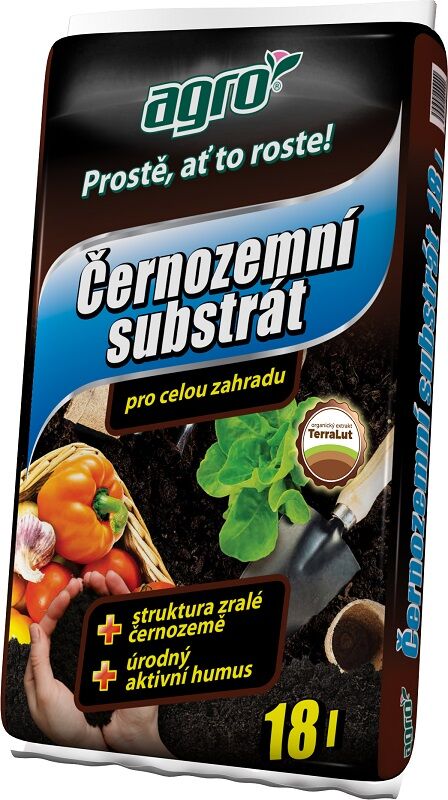 Levně AGRO Černozemní substrát pro celou zahradu 18l