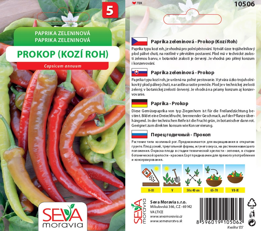 Levně 10506/2211 Paprika Prokop Kozí roh 0,5g