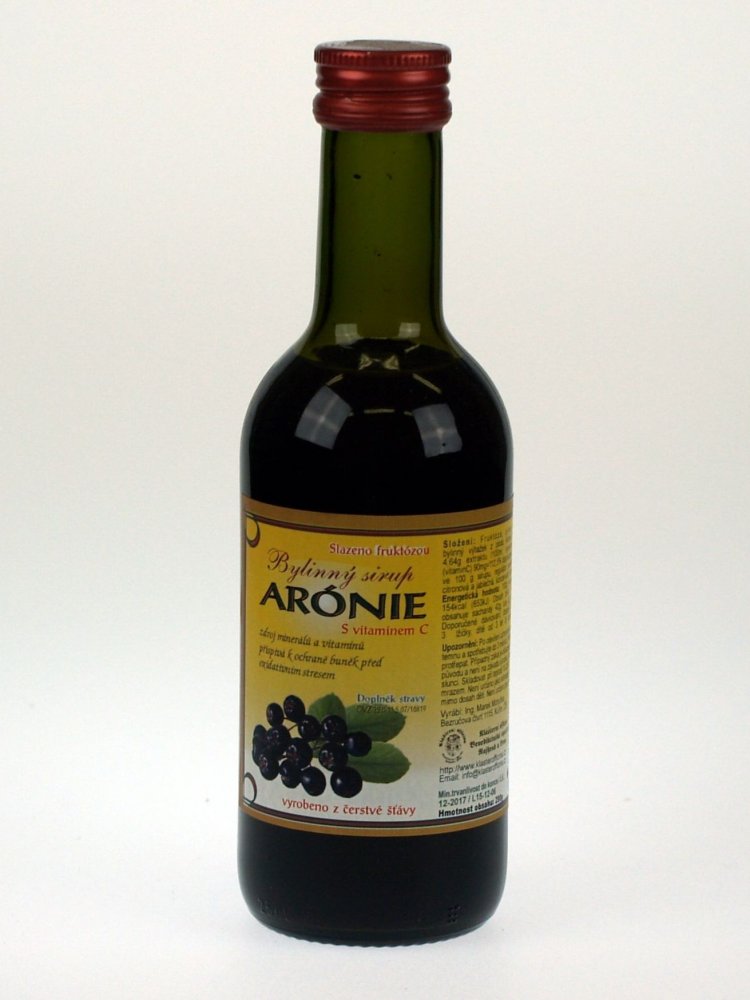 Bylinný fruktózový sirup ARONIE 290 g