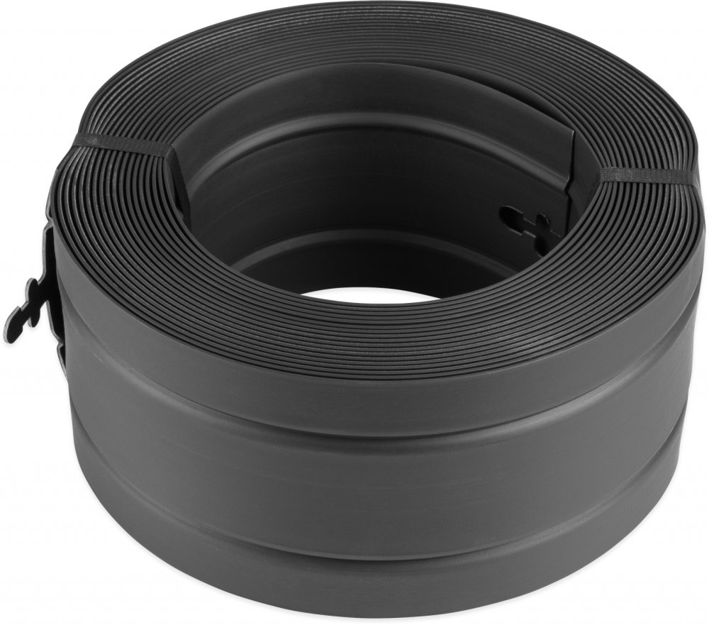 Levně Neviditelný obrubník - Obrubník zahradní skrytý 12 m / 12 cm černý