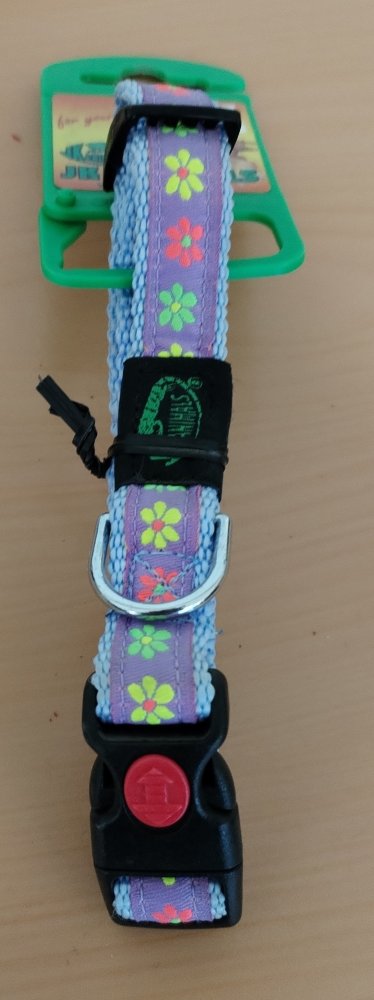 Levně Obojek 41600 modrý/potisk