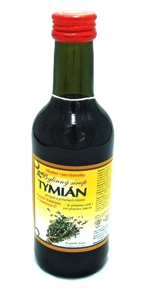 Bylinný fruktózový sirup TYMIÁN 290 g