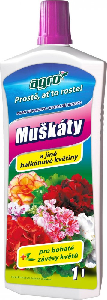 Levně AGRO Kapalné hnojivo pro muškáty / pelargonie 1l