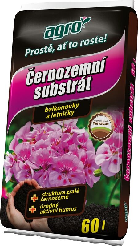 AGRO Černozemní substrát pro balkónovky a letničky 18l