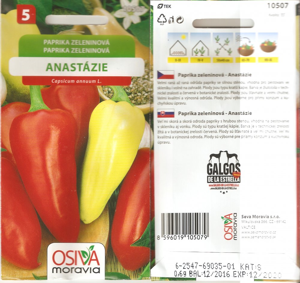 10507 Paprika Polní Anastazie 0,5g / 2110