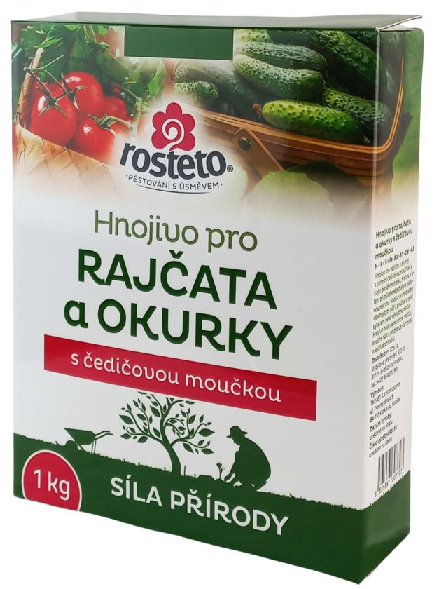 Hnojivo Rosteto Rajčata a okurky 1kg - s čedičovou moučkou