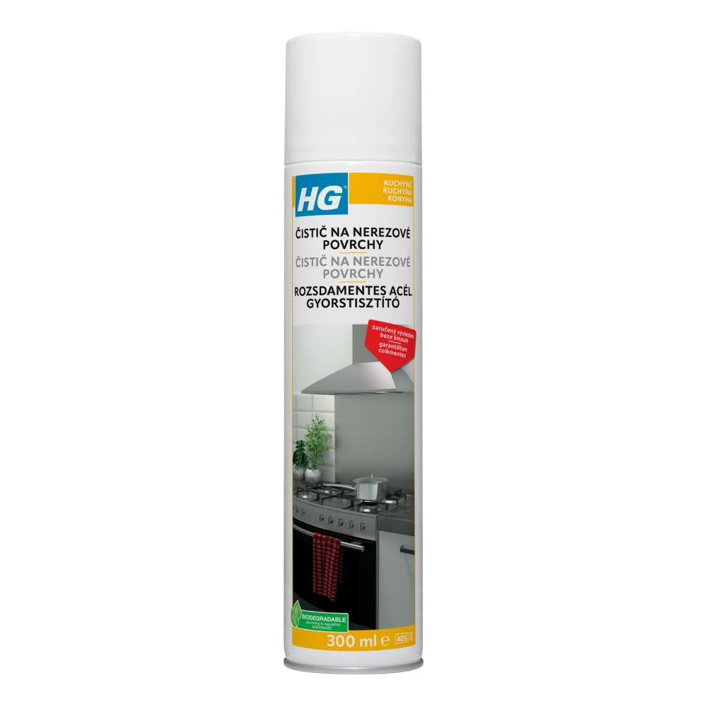 Levně HG 34103 Rychlý čistič pro nerezové povrchy 300ml