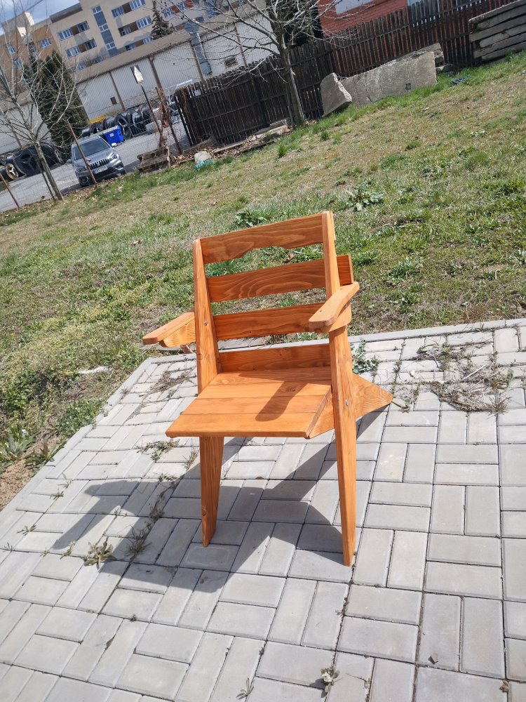 Dřevěná sestava zahradního nábytku Kulatý stůl + 4 židle TEAK