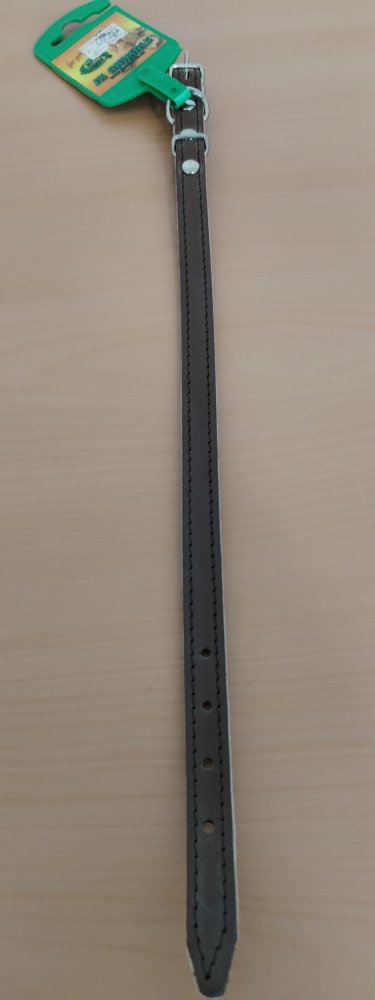 Levně Obojek 41911 kůže hnědý