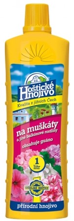 Hoštické hnojivo s guánem na muškáty 1l VELKÉ