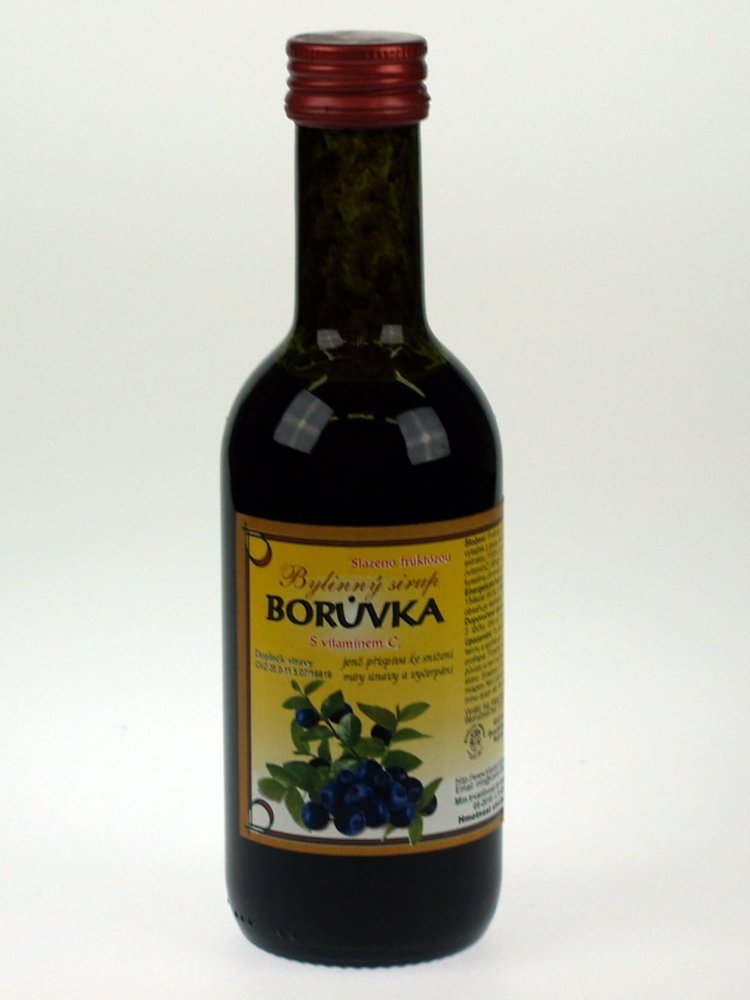 Levně Bylinný fruktózový sirup BORŮVKA 290 g